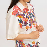 画像をギャラリービューアに読み込む, 沖縄ハーバービューホテル 白地霞枝垂桜cartoon文様紅型 シェアリング