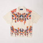 画像をギャラリービューアに読み込む, 沖縄ハーバービューホテル 白地霞枝垂桜cartoon文様紅型 シェアリング